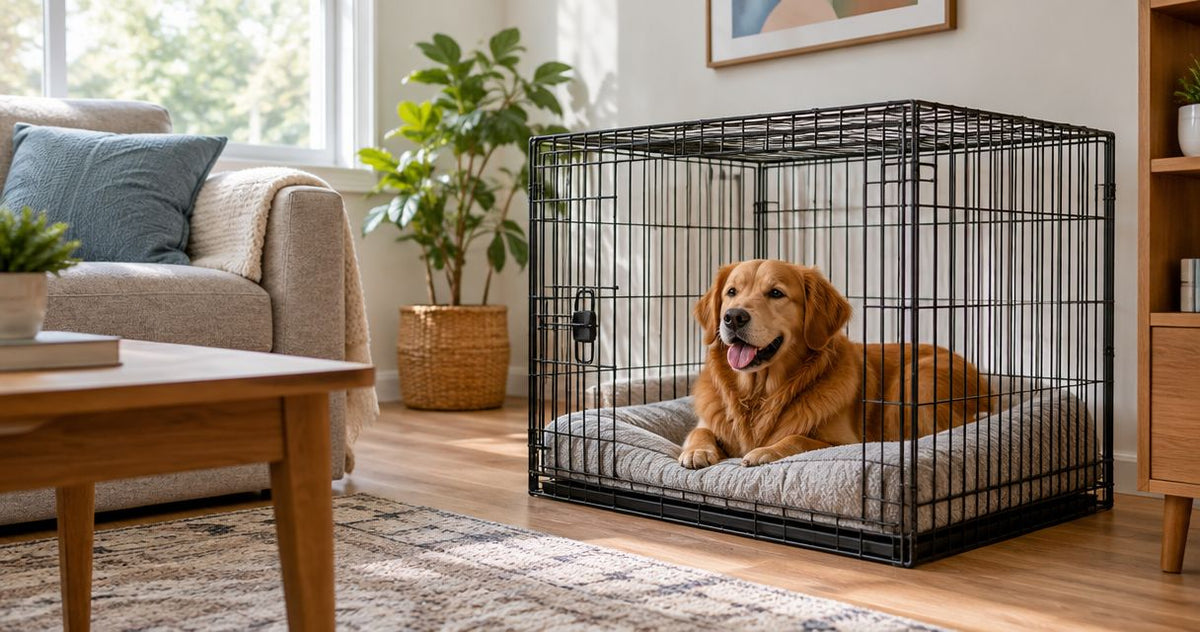 How long should a dog stay in a crate during the day?