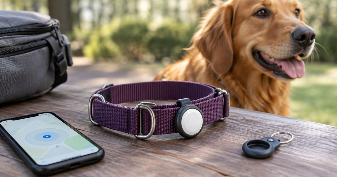How to connect an Apple AirTag to a martingale dog collar