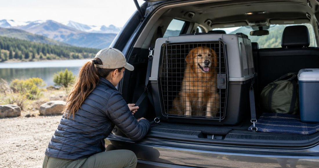 How to connect a dog crate to your SUV cargo area for road trips