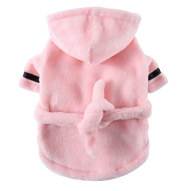 Pet Bathrobe & Quick-Dry Pajamas – Soft Polyester Dog Towel Robe, Sizes S–XL