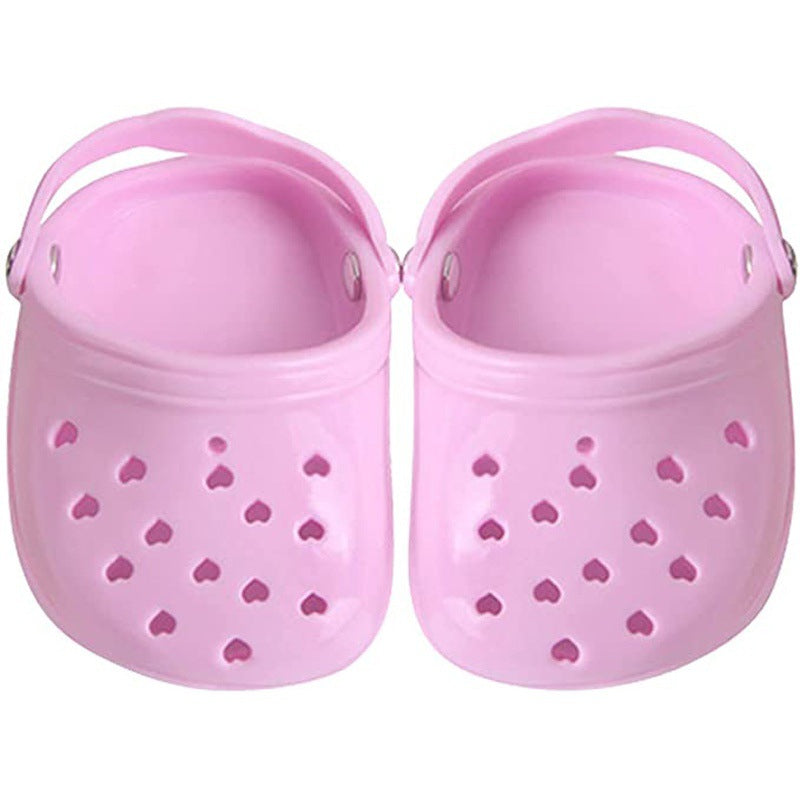 Heart-Shaped Dog Sandals – Breathable Rubber Hole Shoes for Pets