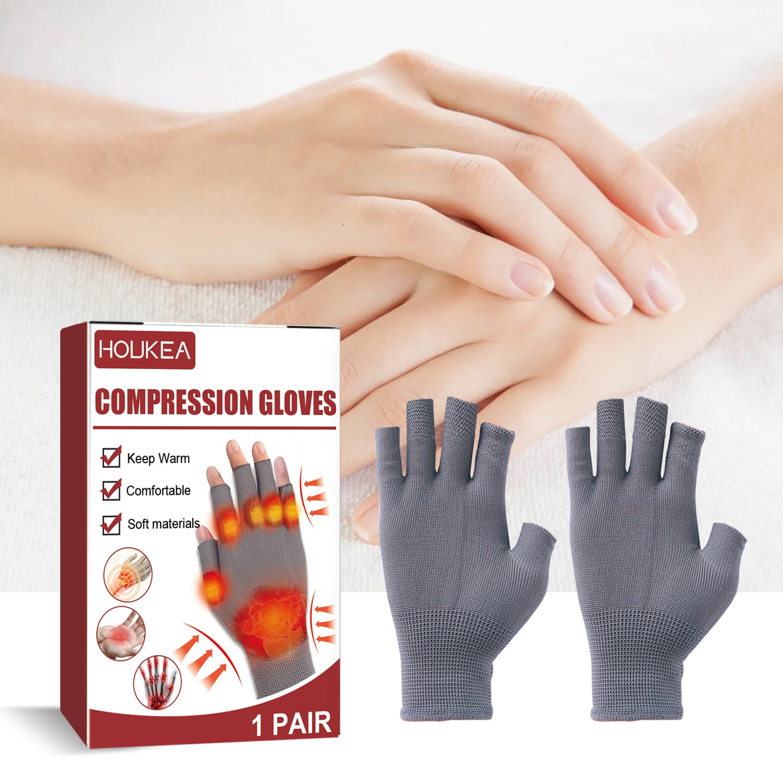 Fingerless Compression Gloves