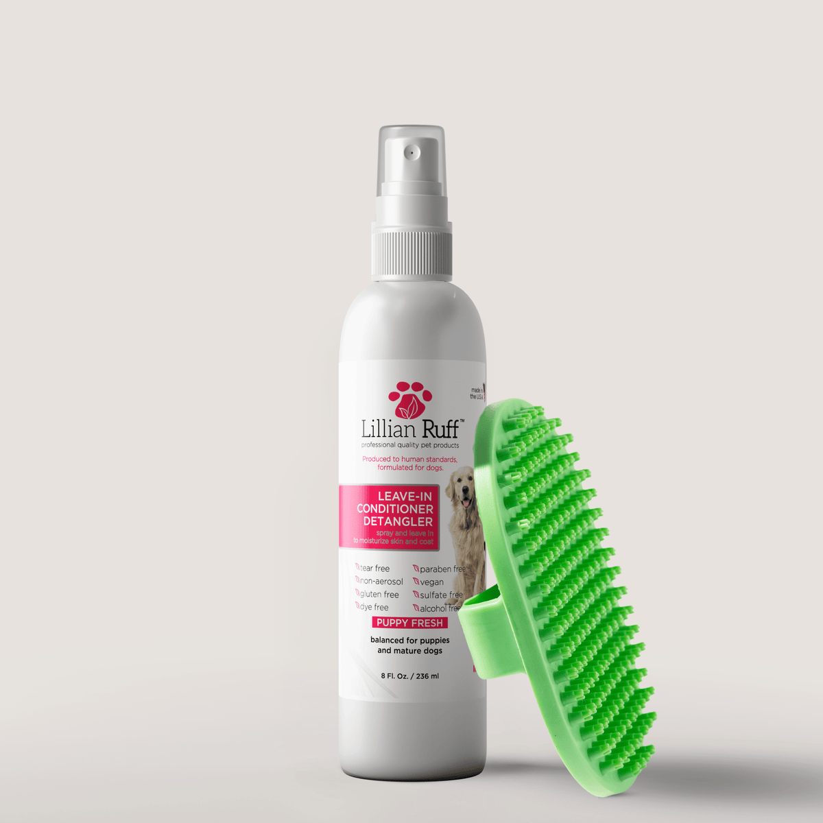 Leave-in Conditioner & Detangler 8oz With Bath Brush