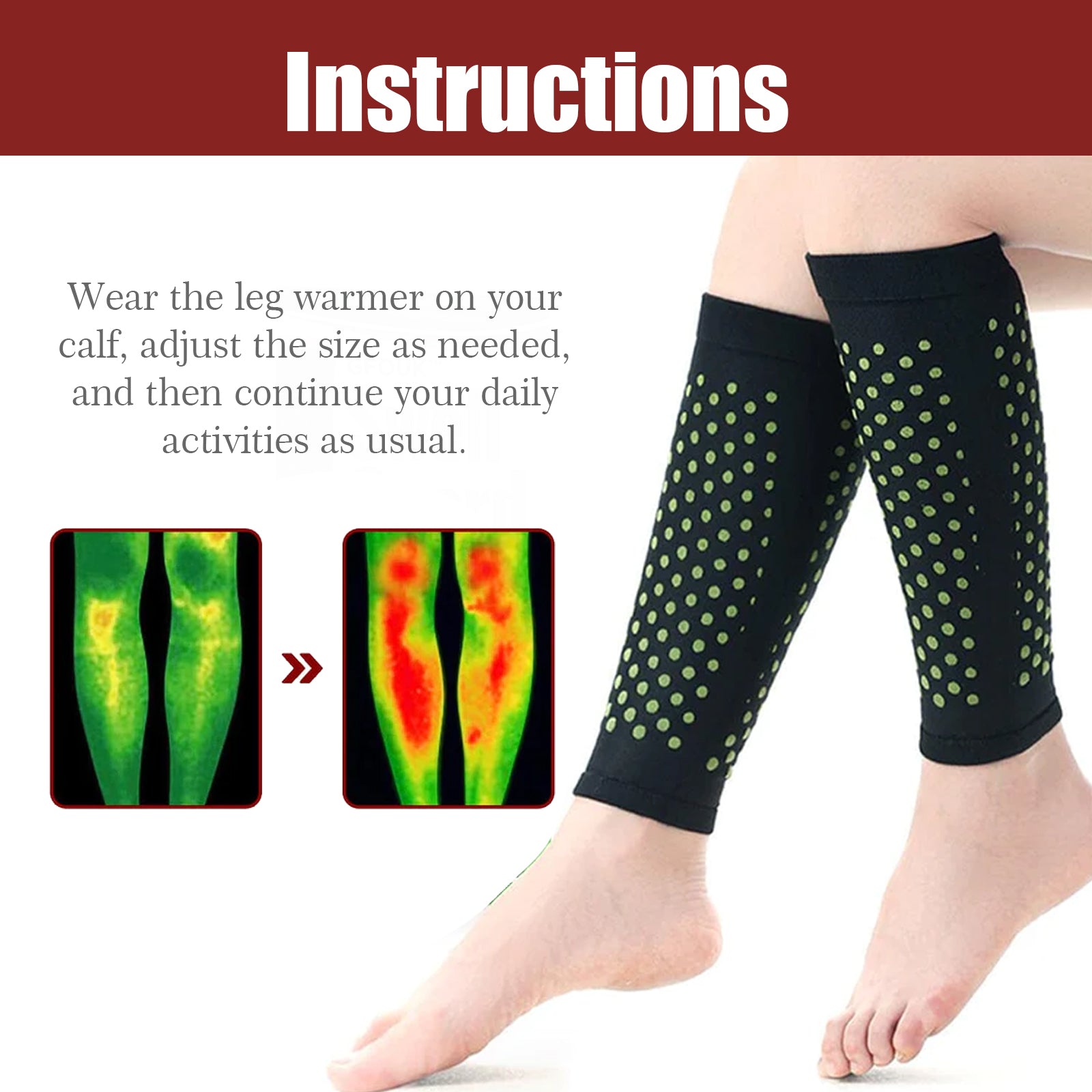 Tourmaline Warming Leg Wraps