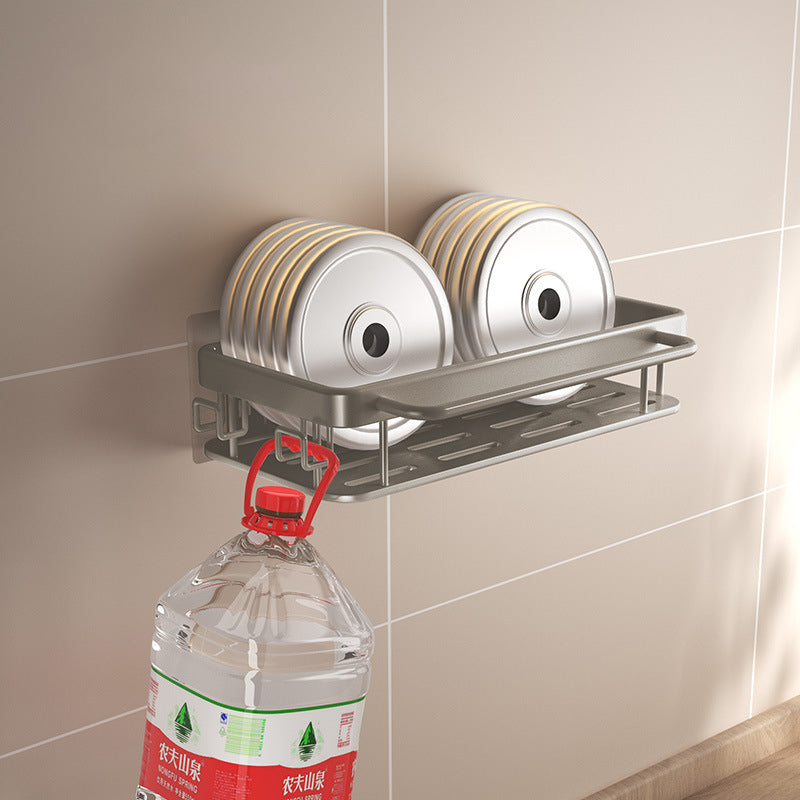 Wall-Mounted Kitchen Storage Rack – No-Drill Organizer