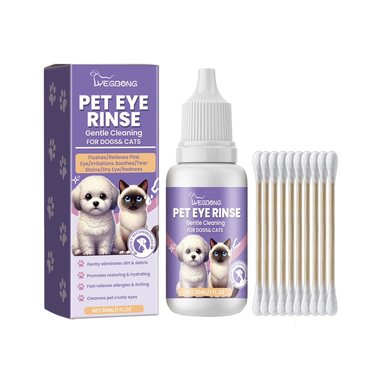 Gentle Pet Eye Wash for Dogs & Cats