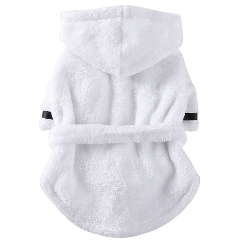 Pet Bathrobe & Quick-Dry Pajamas – Soft Polyester Dog Towel Robe, Sizes S–XL
