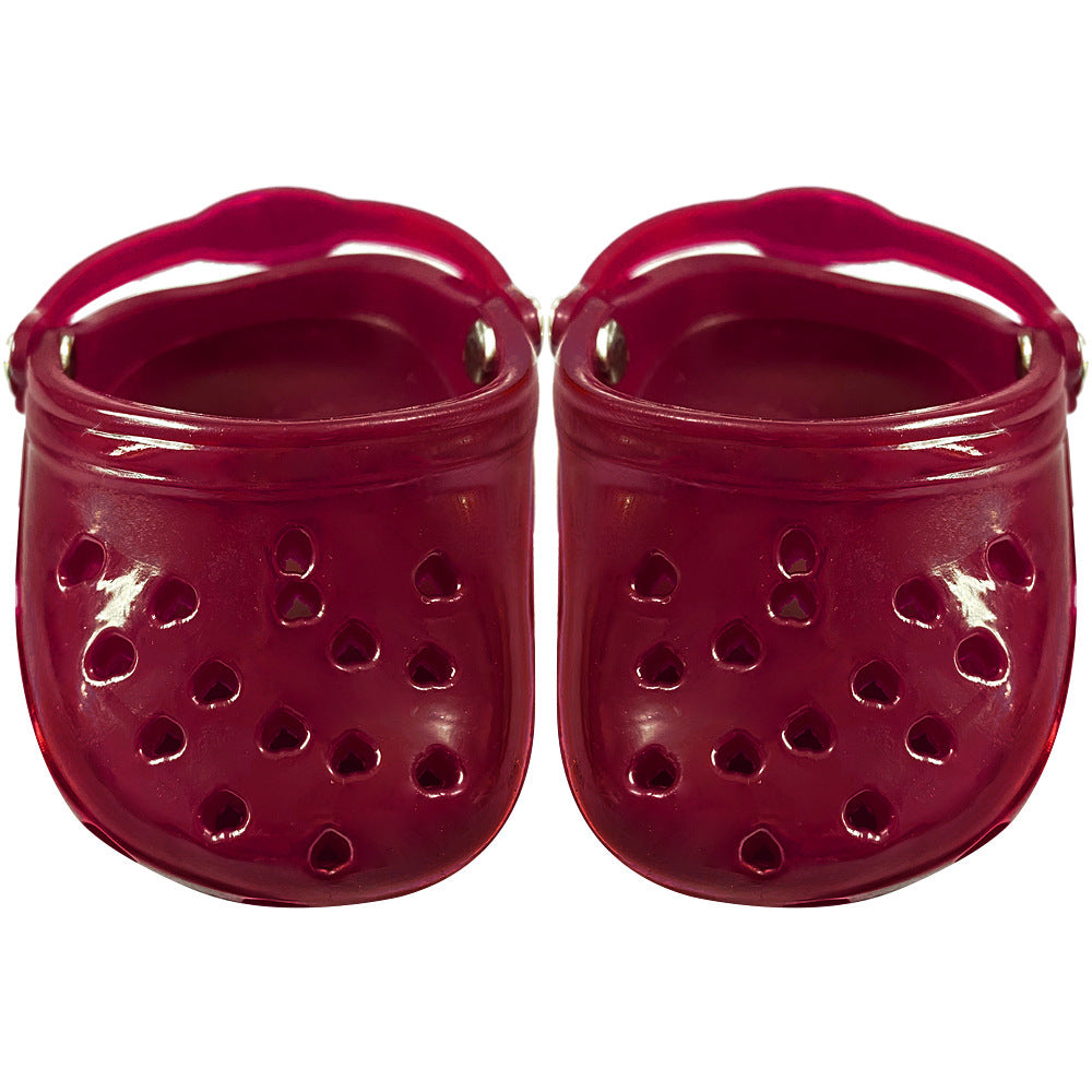 Heart-Shaped Dog Sandals – Breathable Rubber Hole Shoes for Pets