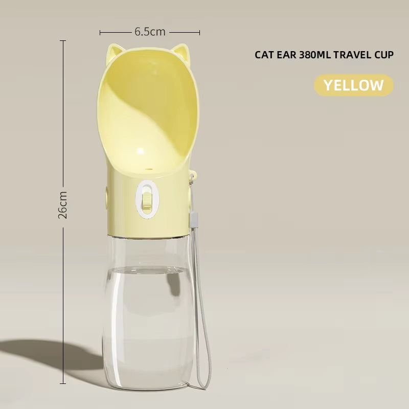 Pet Water Bottle for Small Big Dogs Cats Outdoor Leakproof Puppy Drinking Bowls with Food Container Pet Feeder