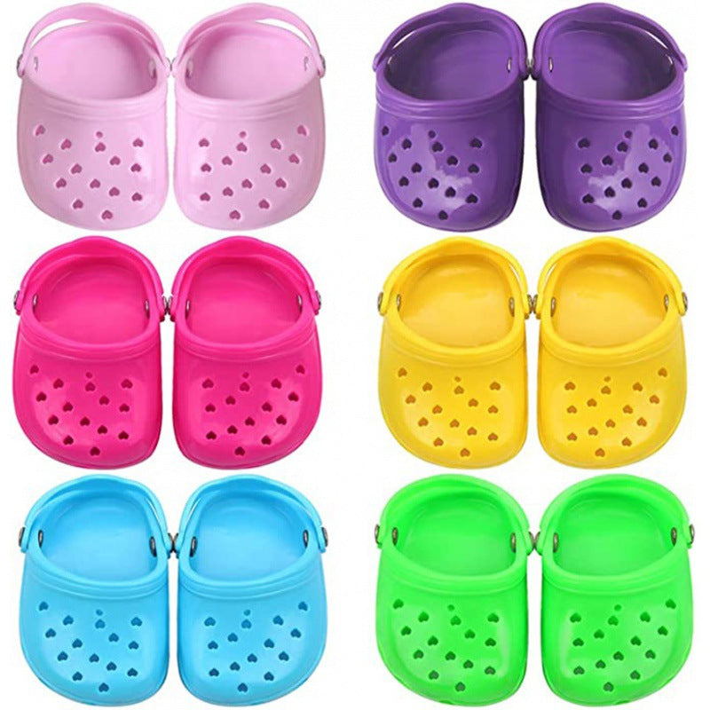Heart-Shaped Dog Sandals – Breathable Rubber Hole Shoes for Pets