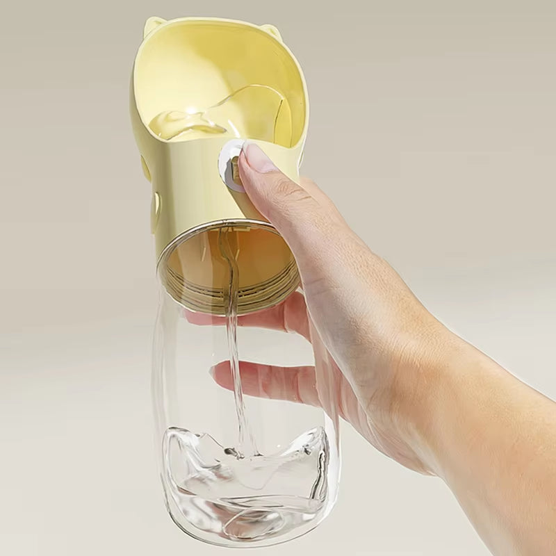 Pet Water Bottle for Small Big Dogs Cats Outdoor Leakproof Puppy Drinking Bowls with Food Container Pet Feeder