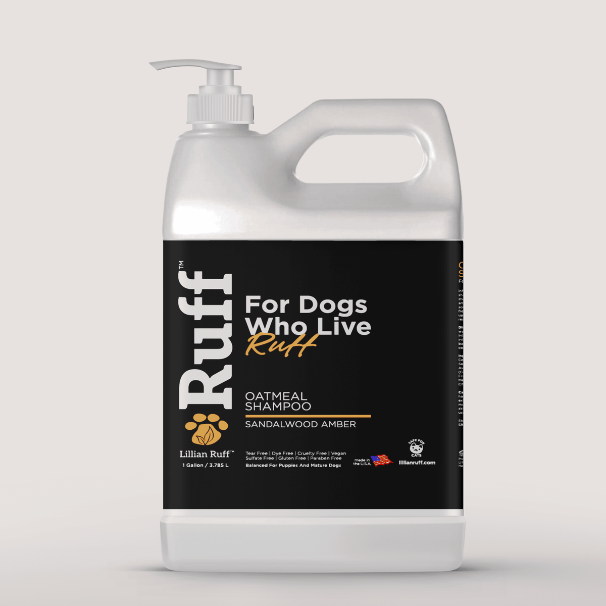 RUFF Sandalwood Amber Oatmeal Dog Shampoo – Gallon