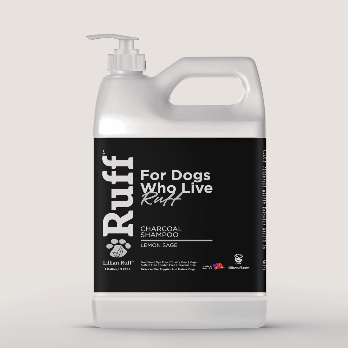 Lillian Ruff Activated Charcoal Dog Shampoo – Gallon