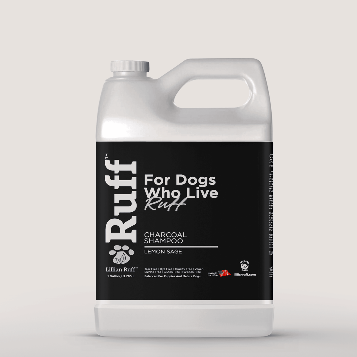 Lillian Ruff Activated Charcoal Dog Shampoo – Gallon