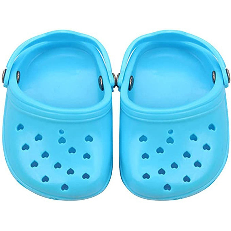 Heart-Shaped Dog Sandals – Breathable Rubber Hole Shoes for Pets