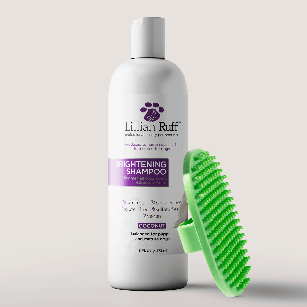 Brightening & Whitening Shampoo (16oz with Bath Brush)