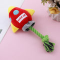 Rocket Rope Dog Toy – Plush Tug & Fetch Toy, Red or Blue