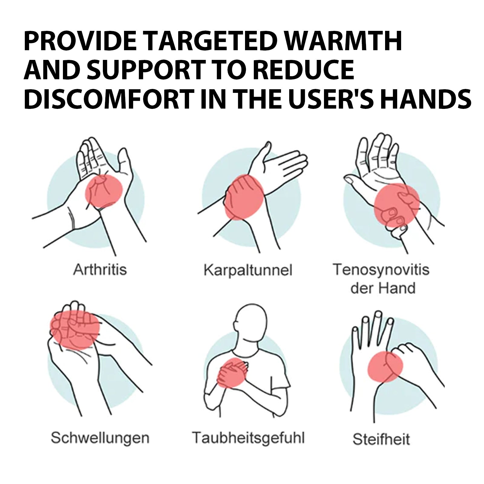 Far Infrared Compression Gloves