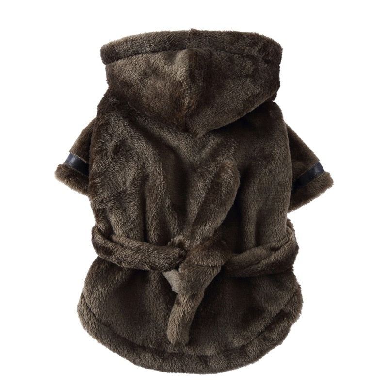 Pet Bathrobe & Quick-Dry Pajamas – Soft Polyester Dog Towel Robe, Sizes S–XL