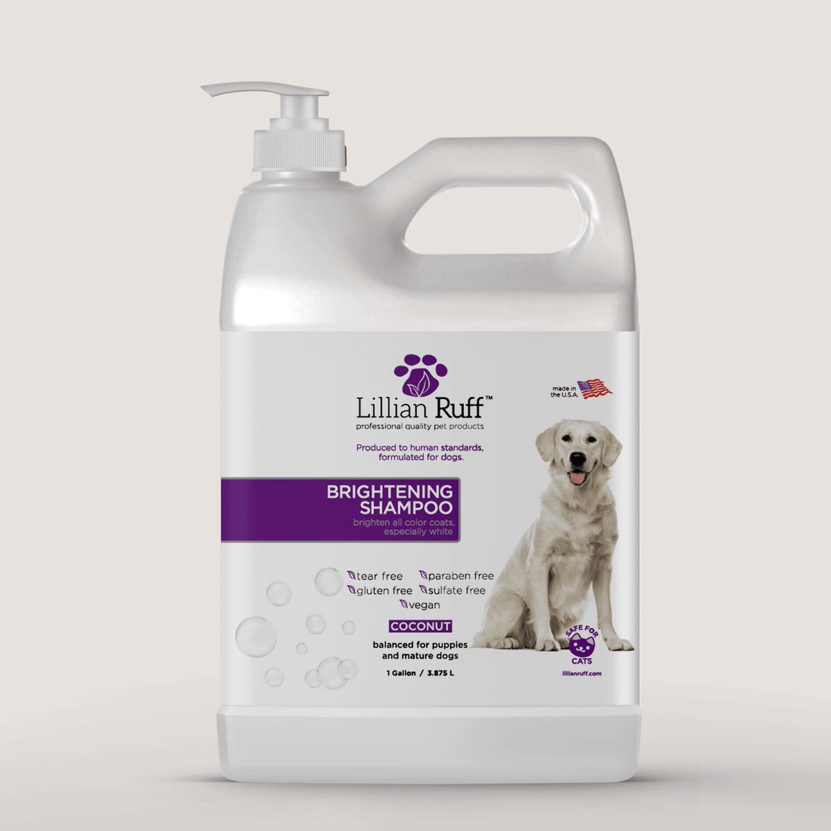 Lillian Ruff Brightening & Whitening Dog Shampoo – Gallon