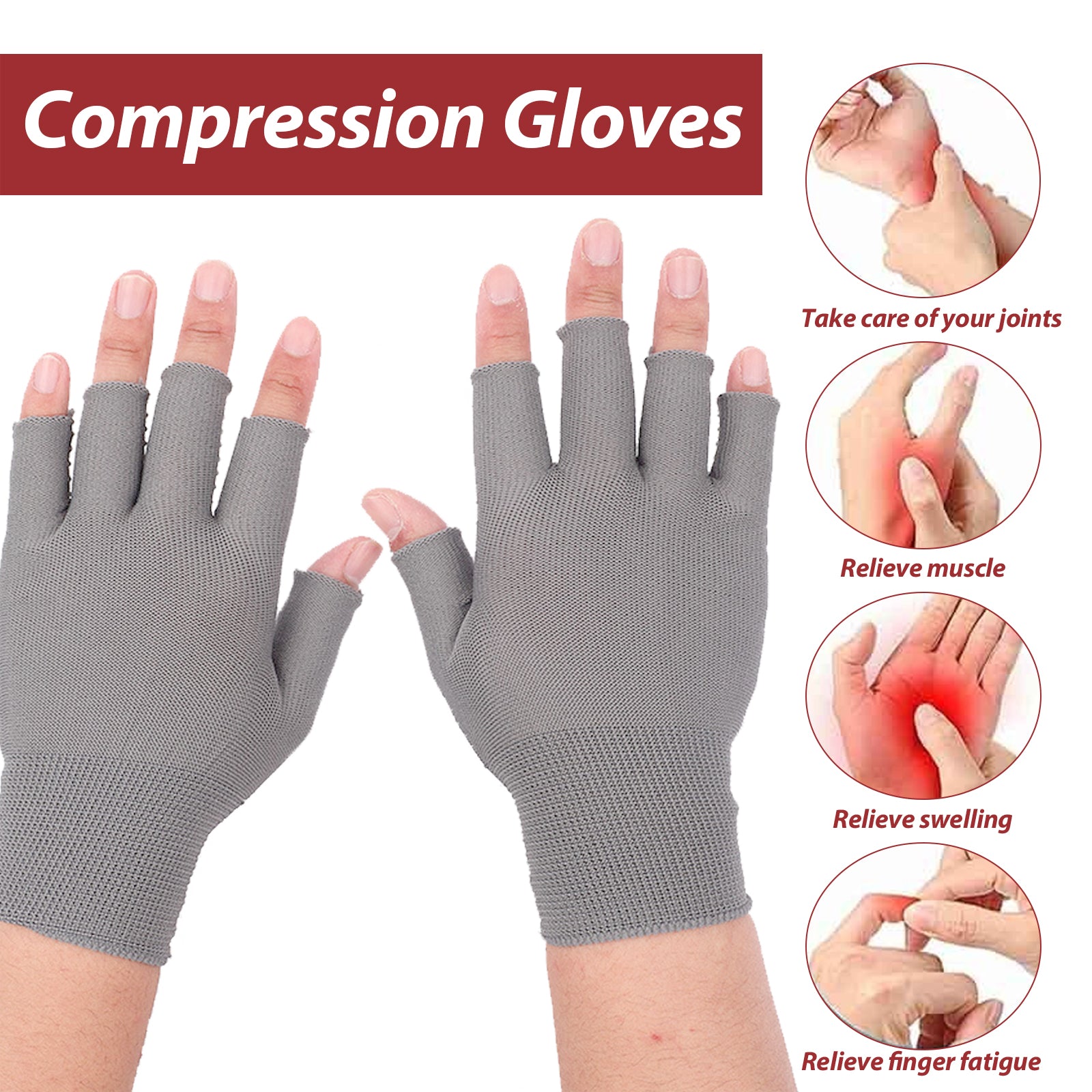 Fingerless Compression Gloves