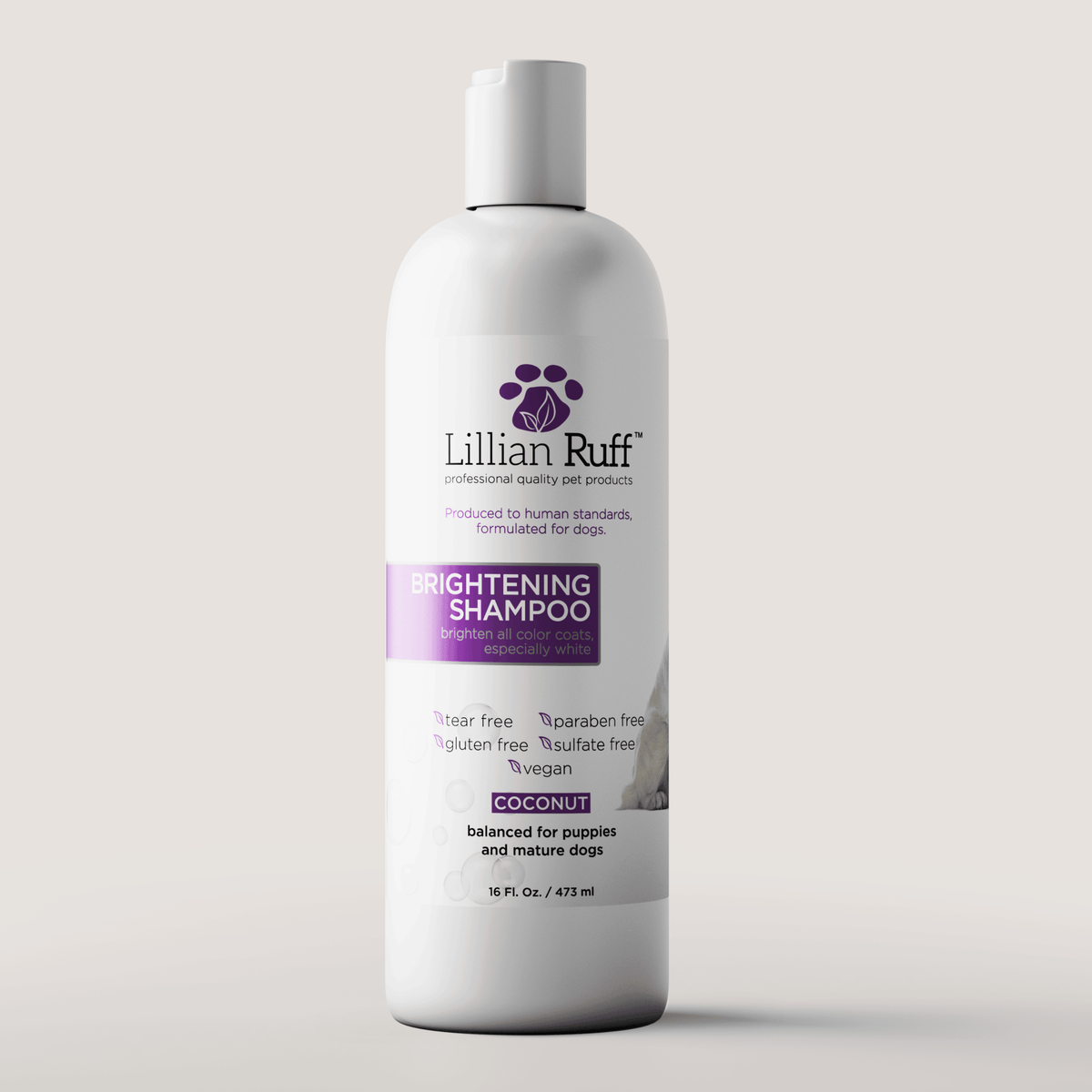 Lillian Ruff Brightening & Whitening Dog Shampoo – 16 oz