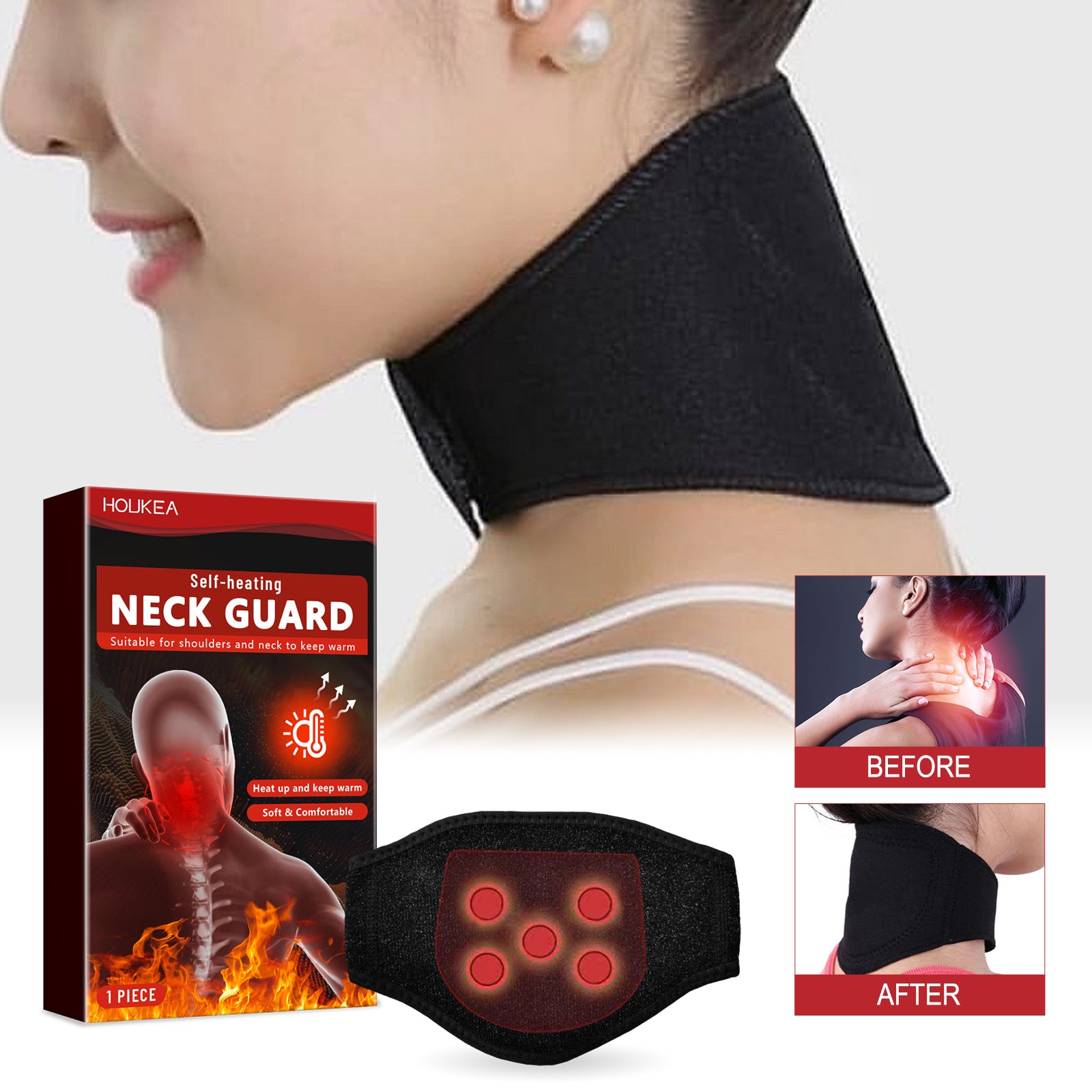 Self-Heating Neck & Shoulder Wrap – Comfortable Warming Support