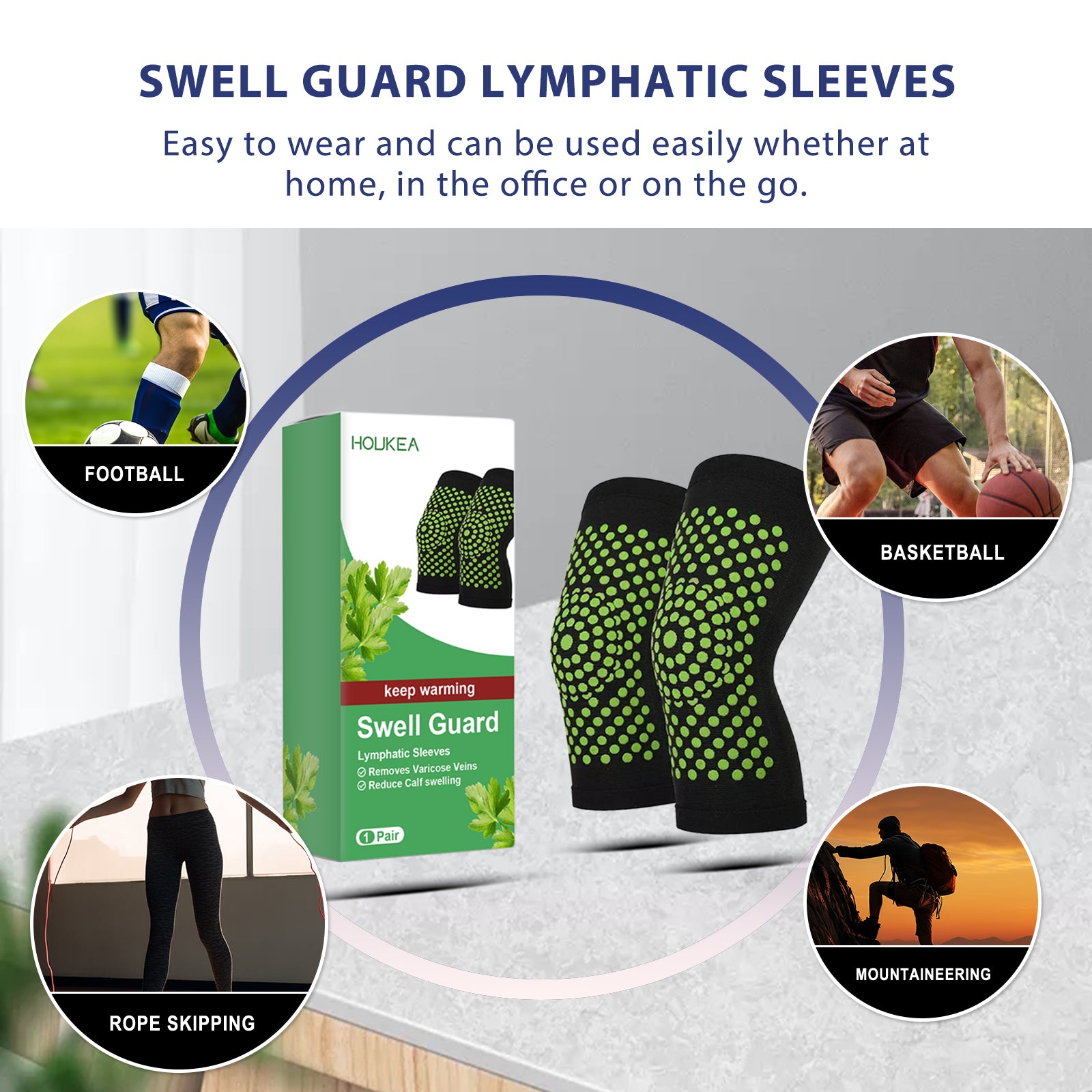 Compression Leg & Calf Support Sleeves