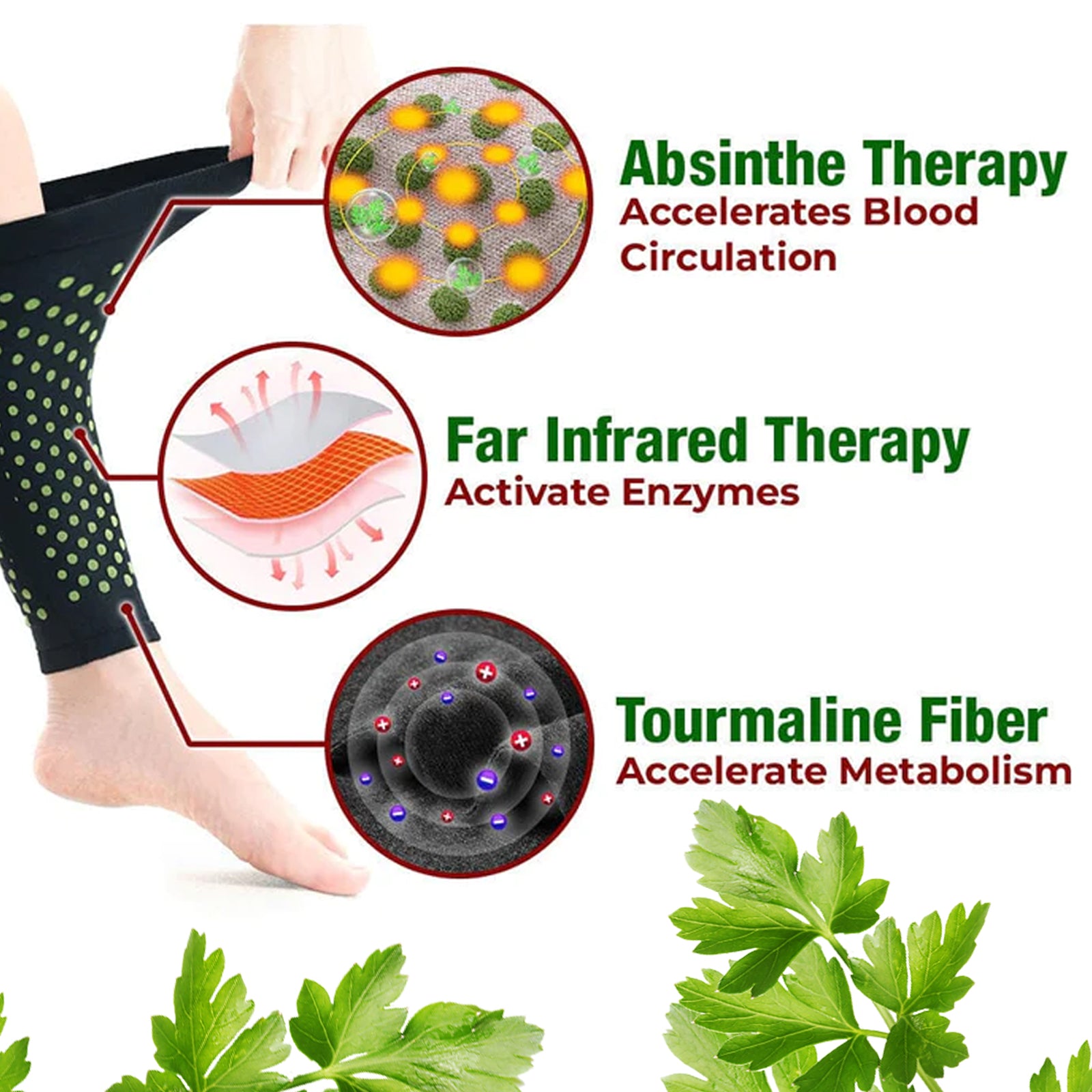 Tourmaline Warming Leg Wraps