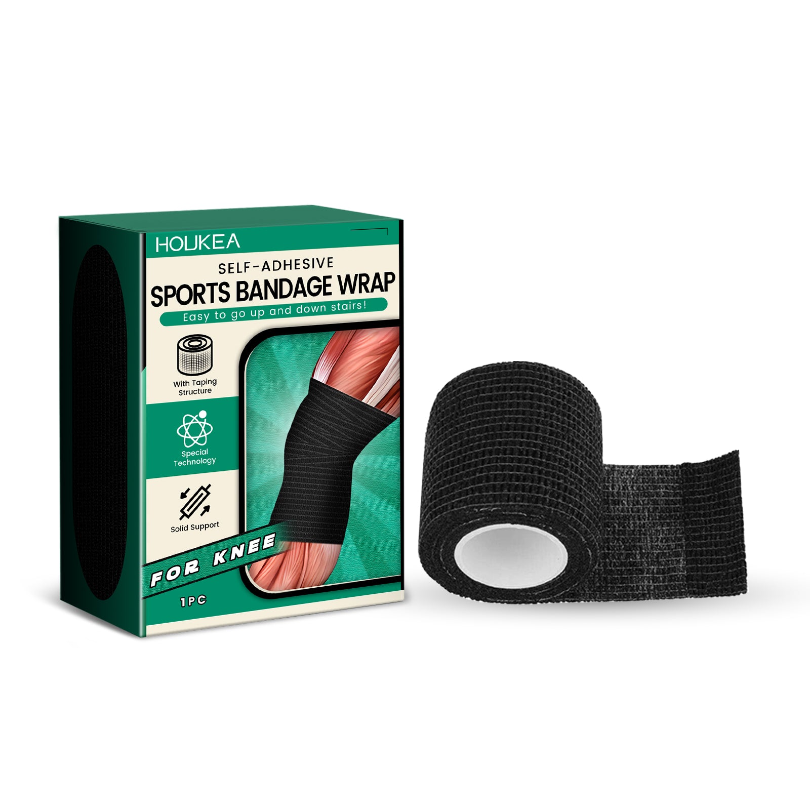 Self-Adhesive Elastic Sports Wrap – Flexible Knee & Joint Support