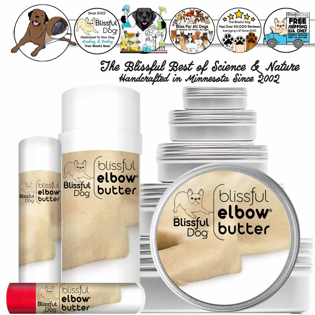 Blissful Elbow® Butter – Conditions & Softens Dog Elbow Calluses | EverstockPets