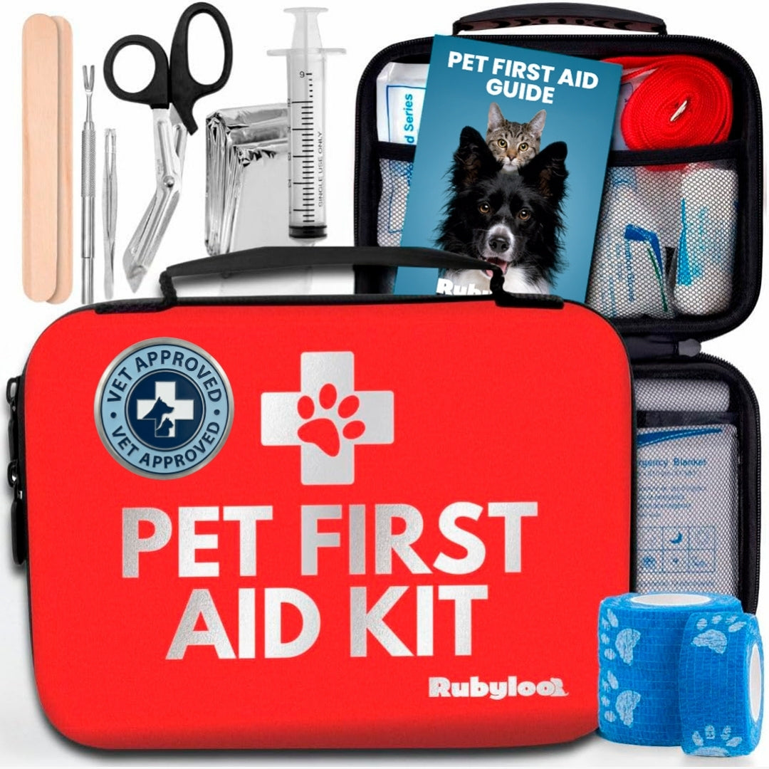 Pet First Aid Kit for Dogs & Cats – Waterproof Case