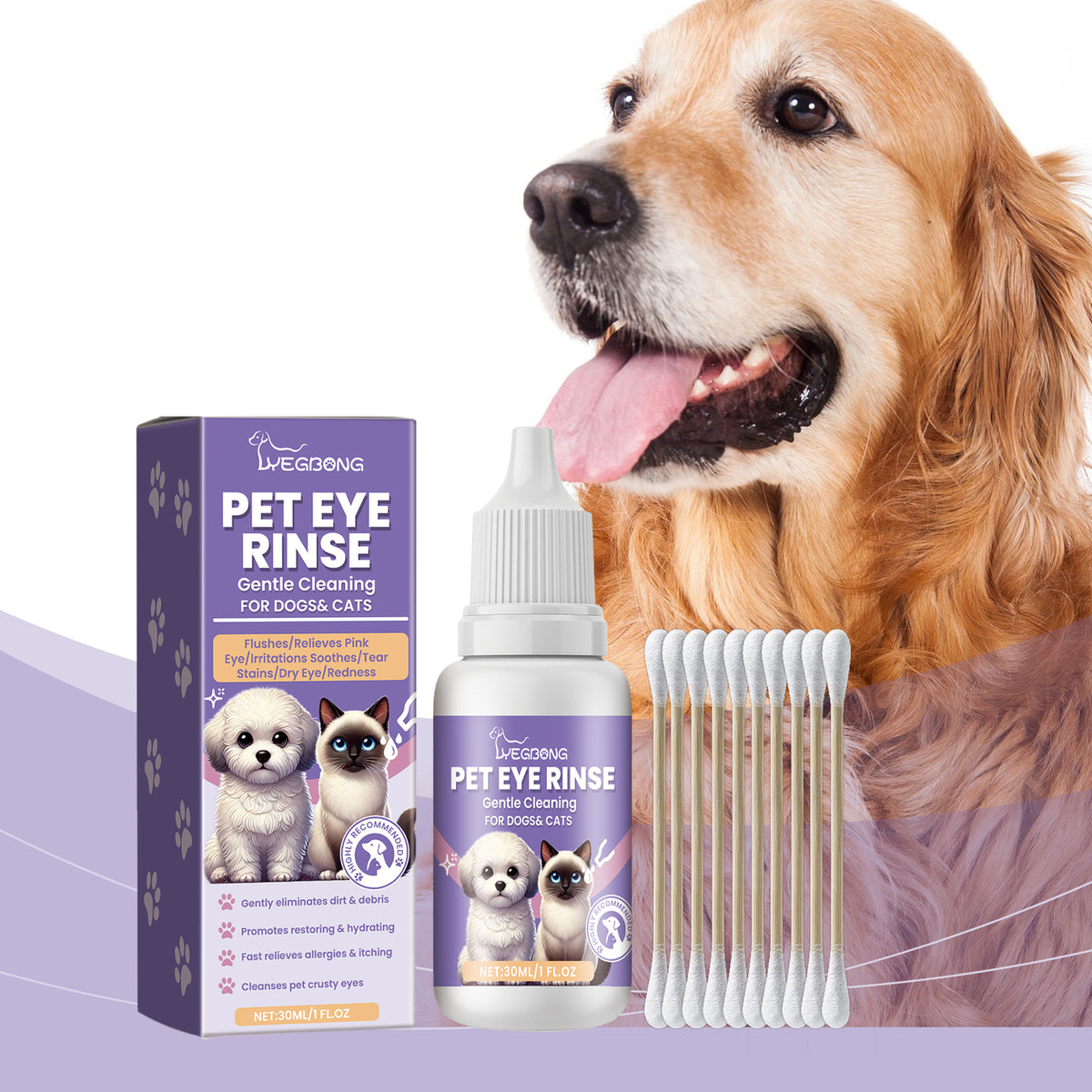 Gentle Pet Eye Wash for Dogs & Cats