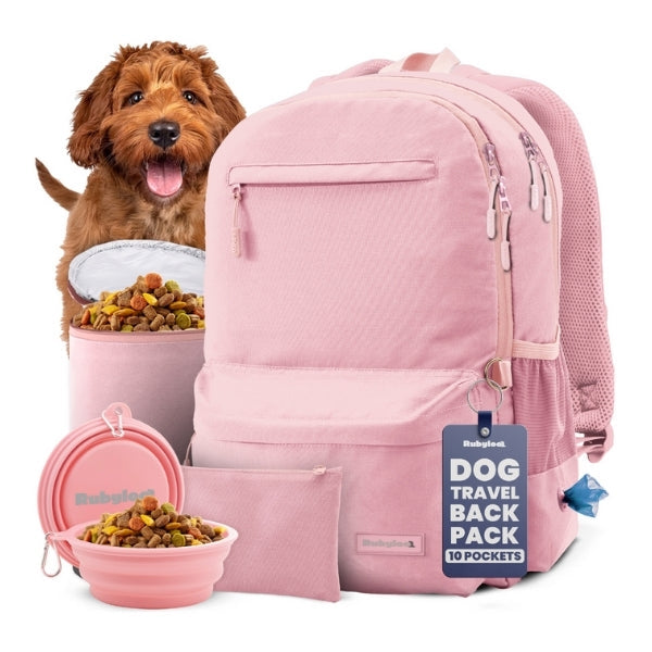The Original Doggy Bag™ Backpack for Dog Supplies – 6-Piece Travel Kit with Bowls & Treat Pouch