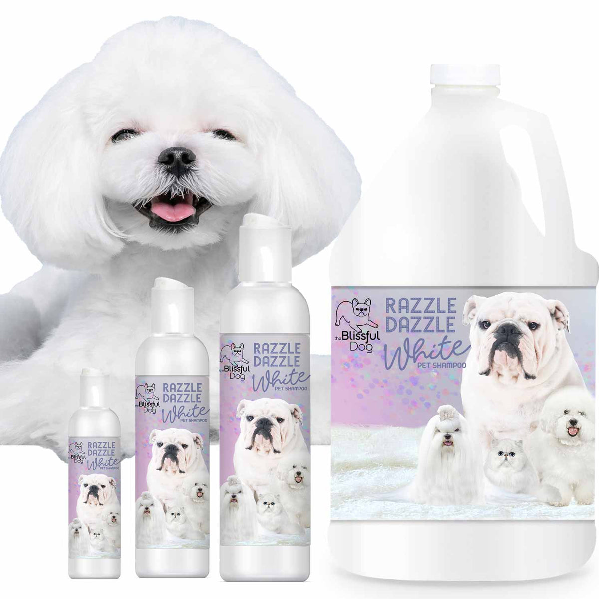 Razzle Dazzle White Pet Shampoo – Whitening Shampoo for Dogs & Cats | EverstockPets