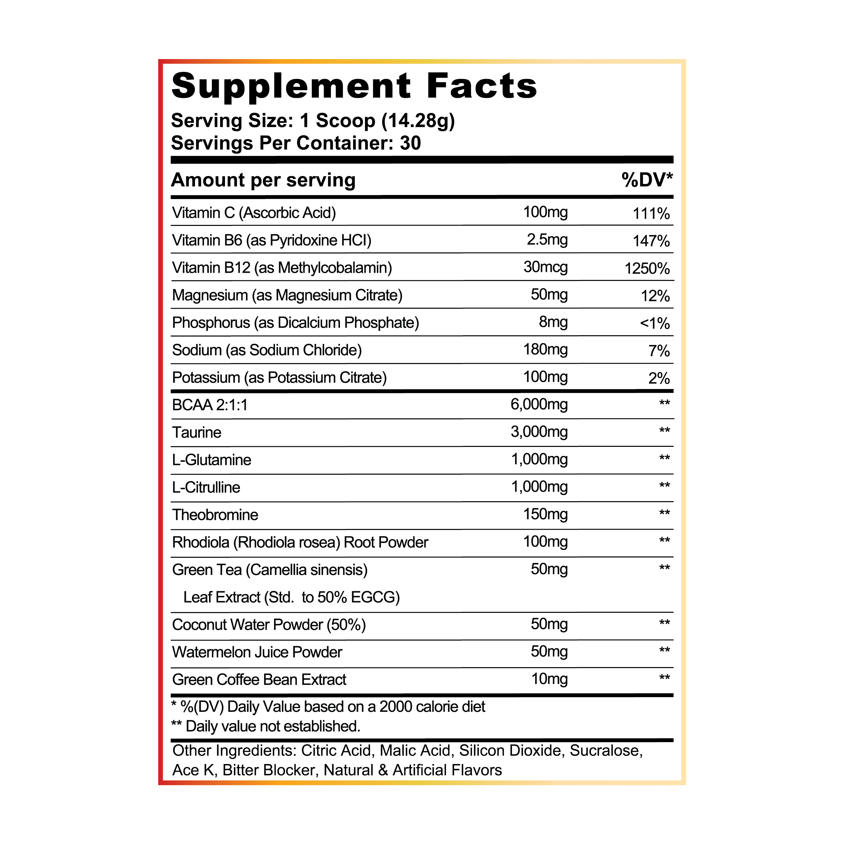 "REHAB" - Peaches & Cream BCAA