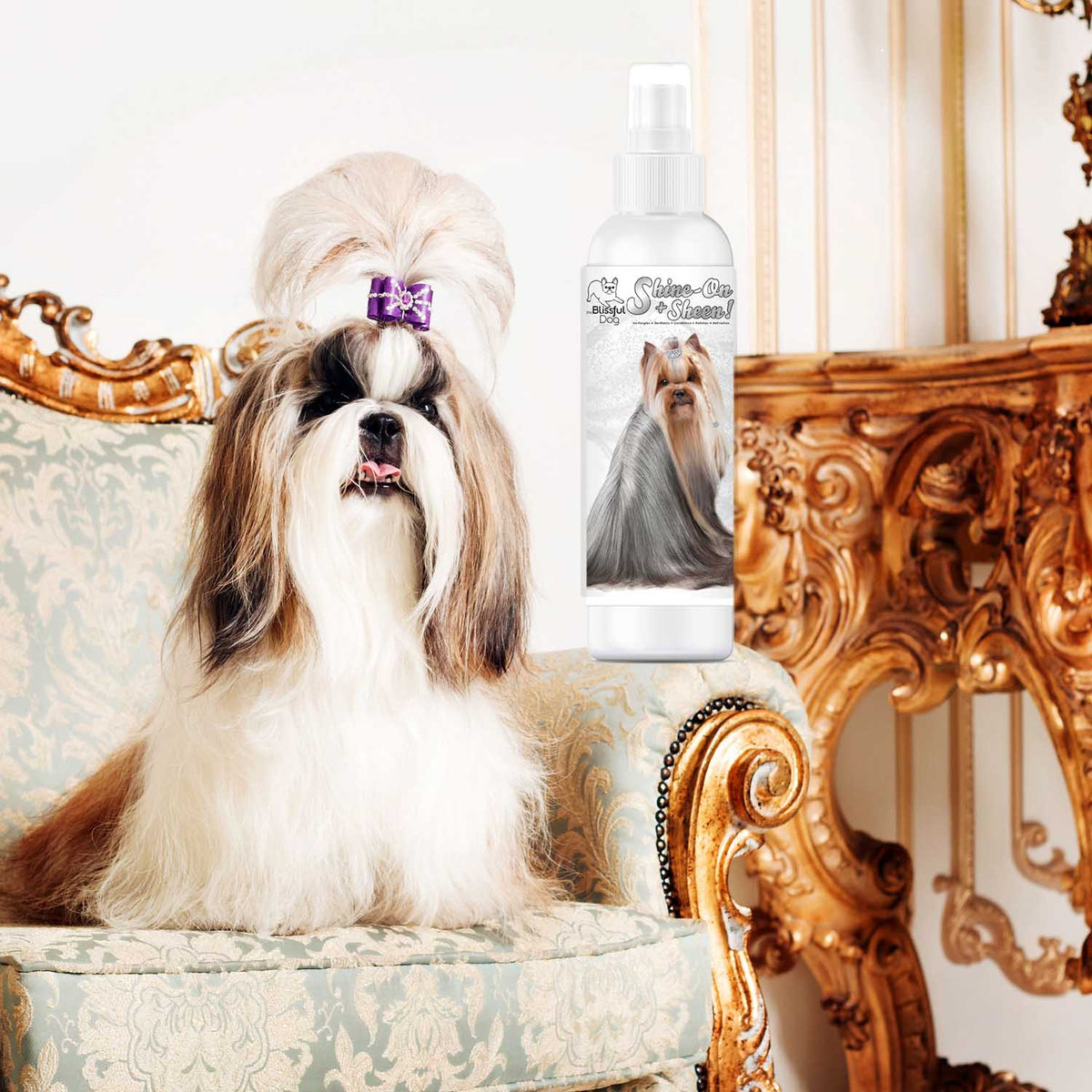 Shine-On+Sheen Dog De-Tangling Coat Spray | EverstockPets