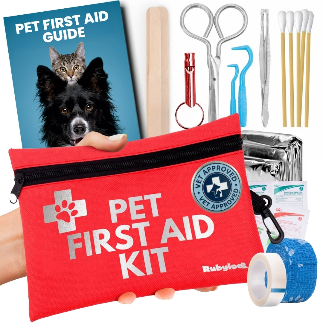 Pet First Aid Kit for Dogs & Cats – Waterproof Case