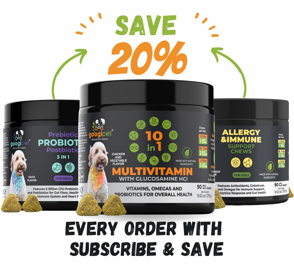 Googipet 10-in-1 Multivitamin Chews for Dogs – Chicken Flavor Daily Supplement