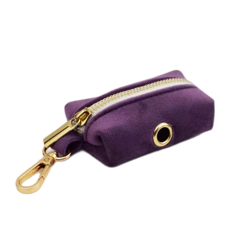 Purple Velvet Dog Harness Set – Personalized No-Pull Harness, Leash & Collar