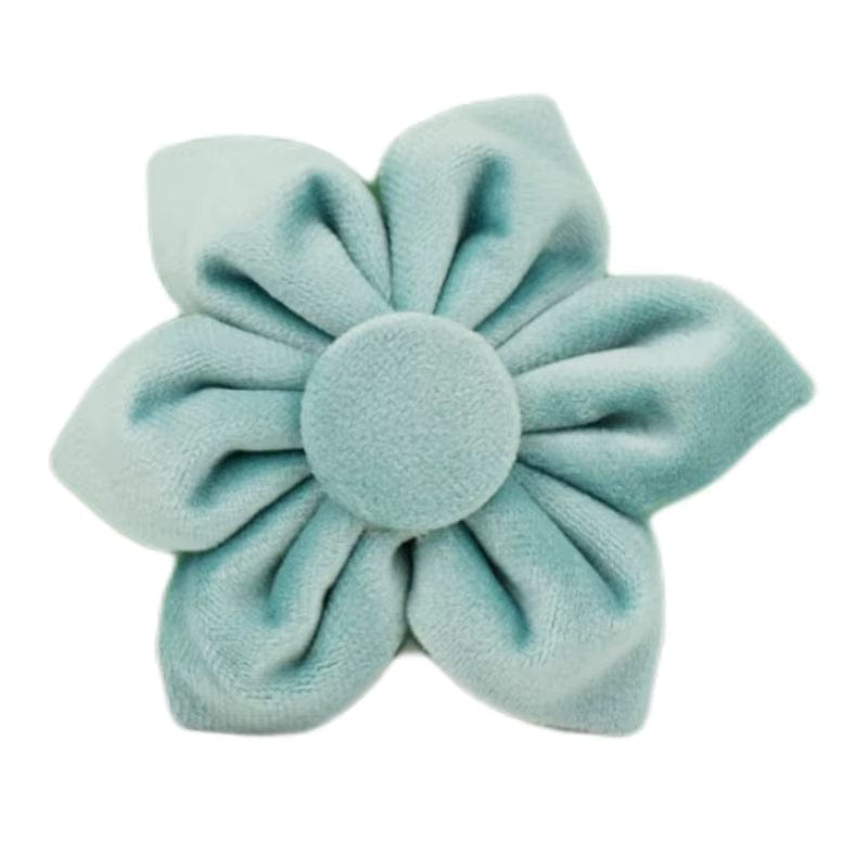 Green Ocean Velvet Dog Harness Set – Personalized No-Pull Harness, Leash & Collar