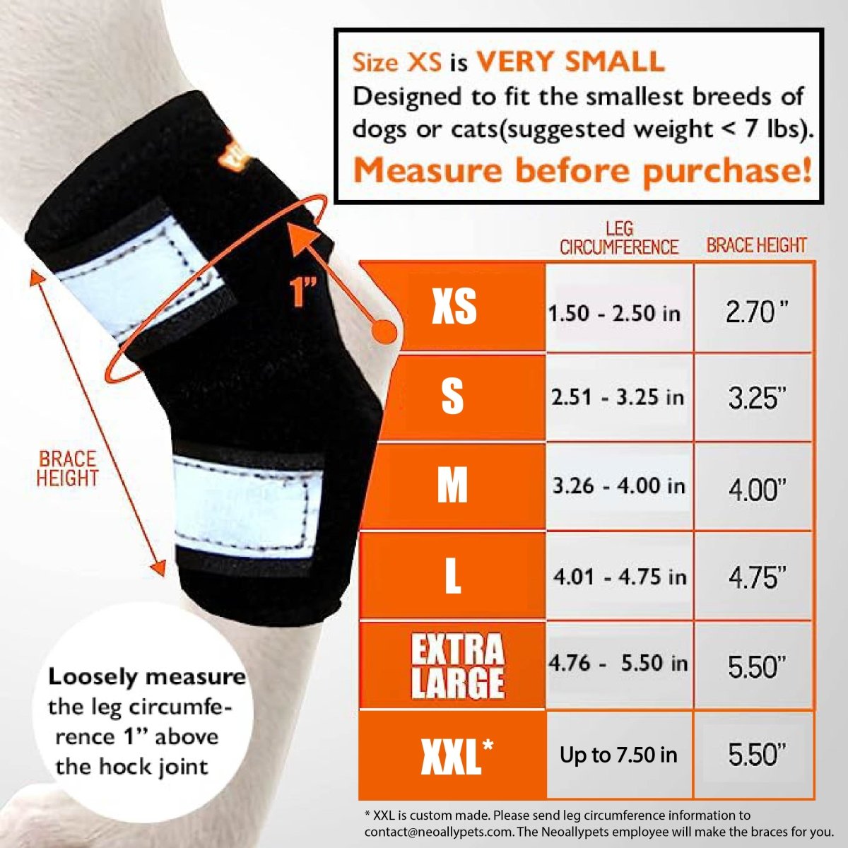 NeoAlly 3-in-1 Short Dog Hock Brace for Small Dogs – Pair