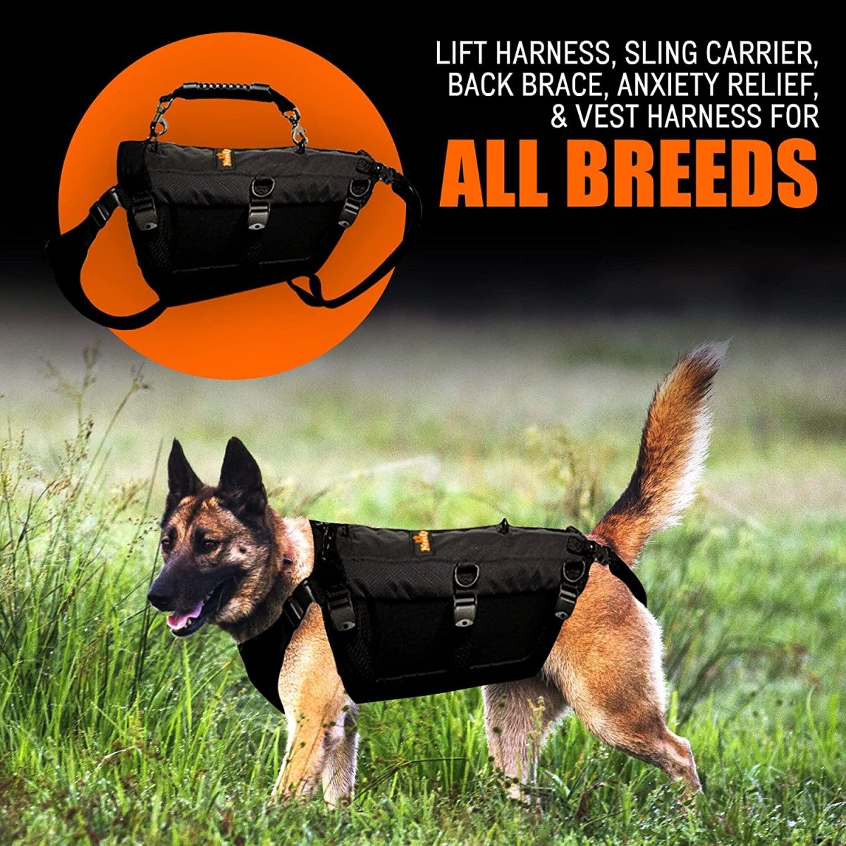 NeoAlly 5-in-1 Full Body Dog Lift & Support Harness